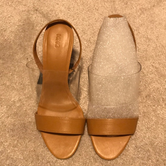 mango clear heels